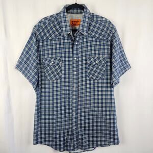 Wrangler Flame Resistant Work Shirt  XXLT Plaid Flannel Pearl Snap FR Western